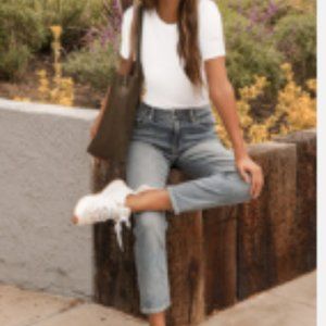 Playing It Cool White Tee Lulus